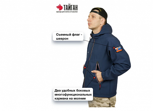 Штормовка мужская демисезонная синий 