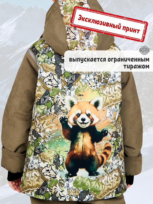 Зимний детский костюм с принтом